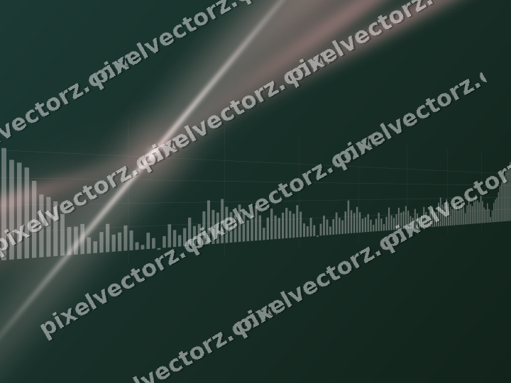 Glowing neon chart background in red and dark green