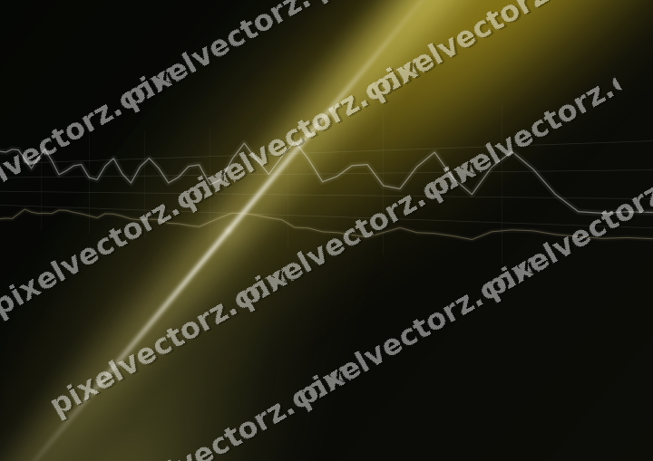Glowing neon chart background in amber and yellow