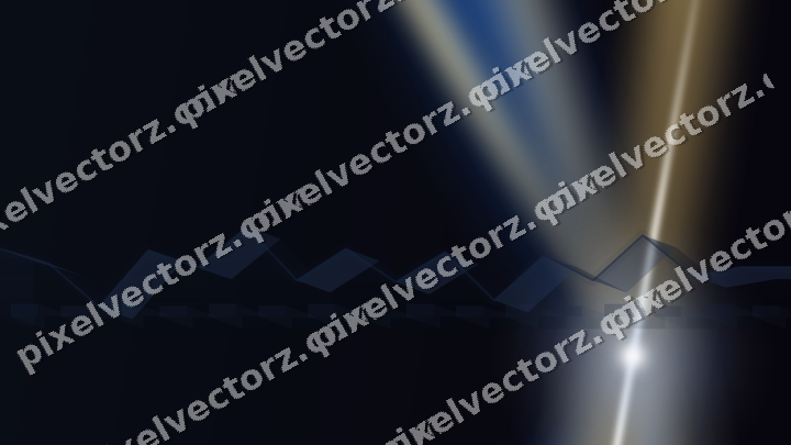 Glowing neon chart background in blue and amber