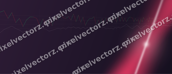 Glowing neon chart background in pink and amber