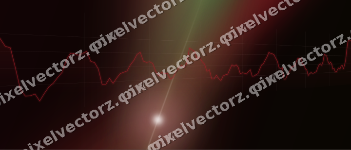 Glowing neon chart background in red and green