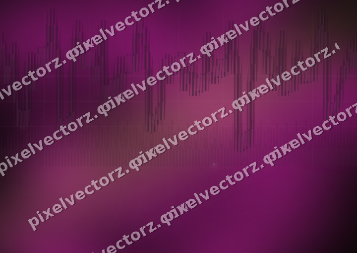 Glowing neon chart background in magenta and amber