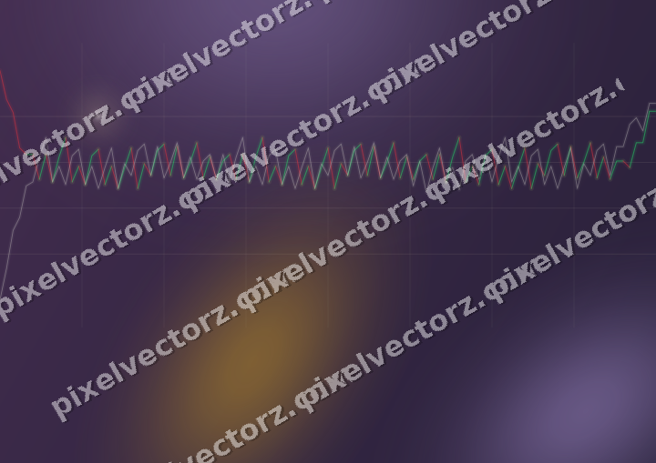 Glowing neon chart background in amber and purple