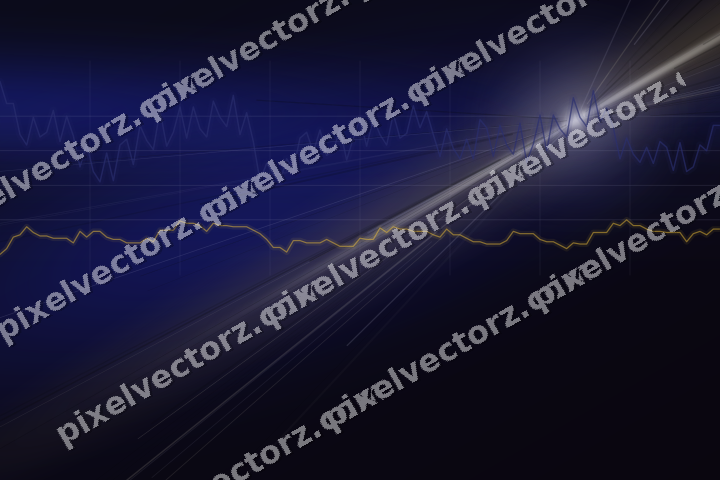 Glowing neon chart background in blue and amber
