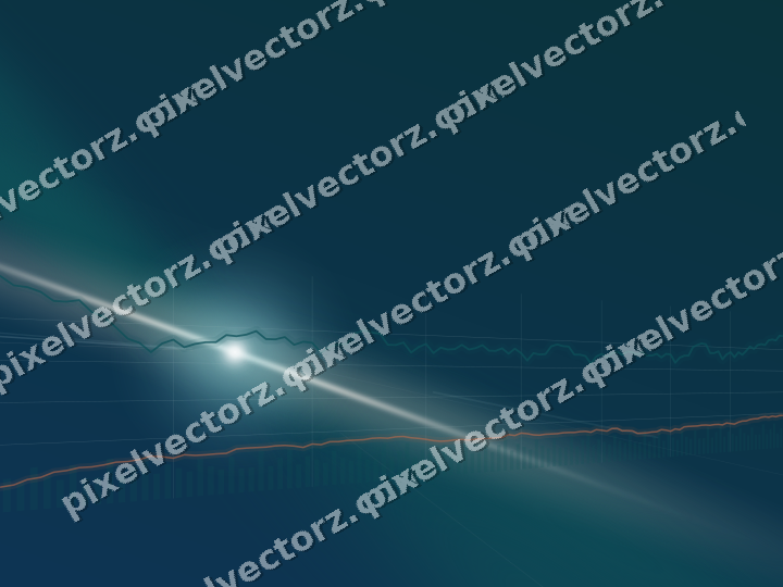 Glowing neon chart background in dark teal and orange