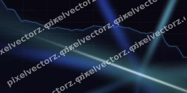 Glowing neon chart background in blue and cyan