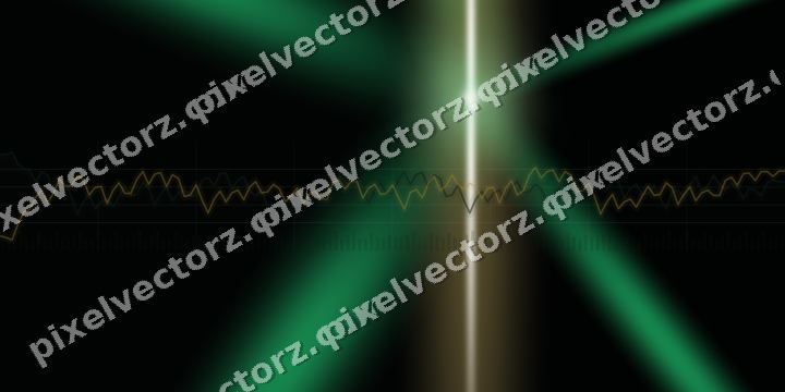 Glowing neon chart background in green and amber