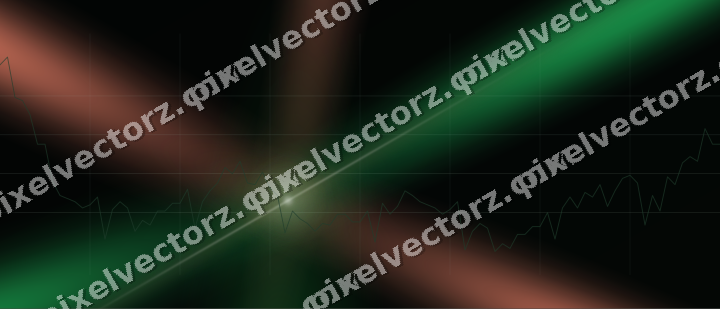 Glowing neon chart background in green and red