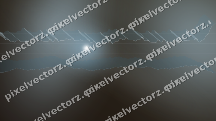 Glowing neon chart background in cyan and red
