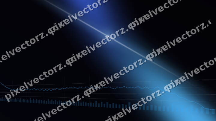 Glowing neon chart background in cyan and blue