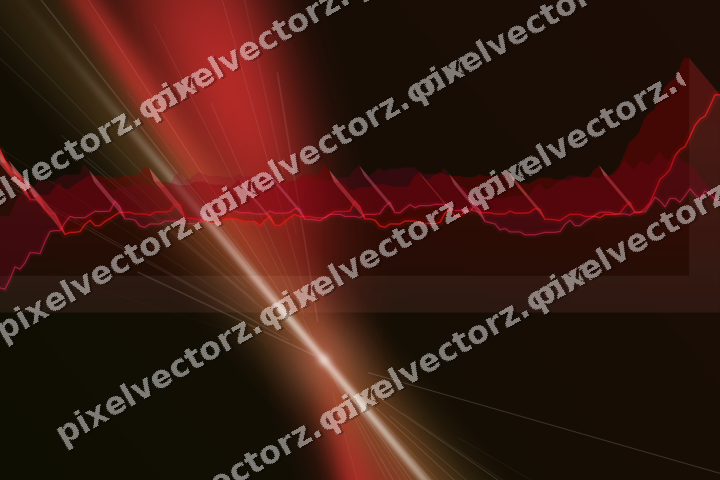 Glowing neon chart background in red and orange
