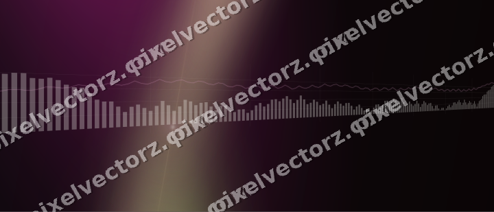 Glowing neon chart background in magenta and lime
