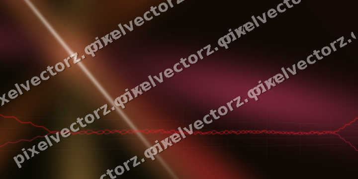 Glowing neon chart background in red and orange
