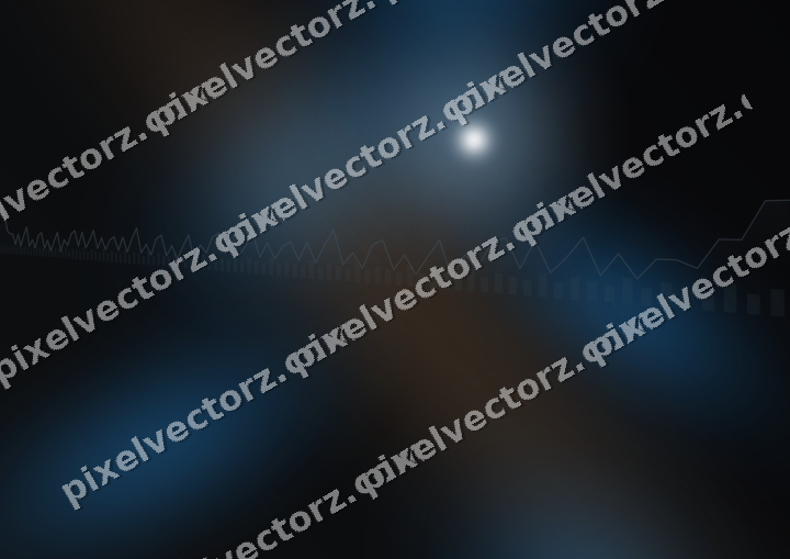 Glowing neon chart background in blue and orange