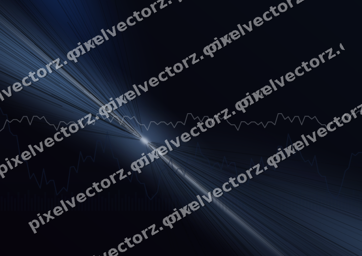 Glowing neon chart background in blue