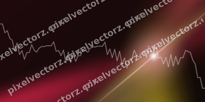 Glowing neon chart background in pink and red