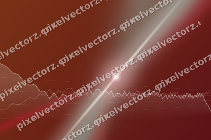 Glowing neon chart background in red and pale lime