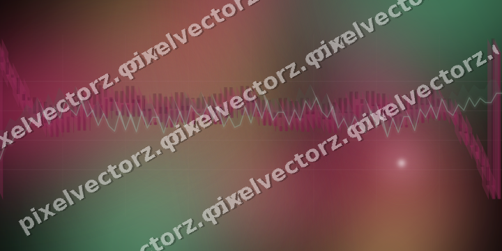 Glowing neon chart background in pink and green