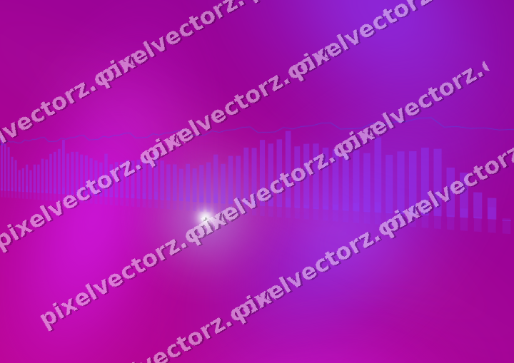 Glowing neon chart background in purple and blue