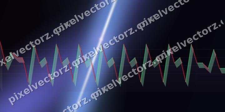 Glowing neon chart background in purple and blue