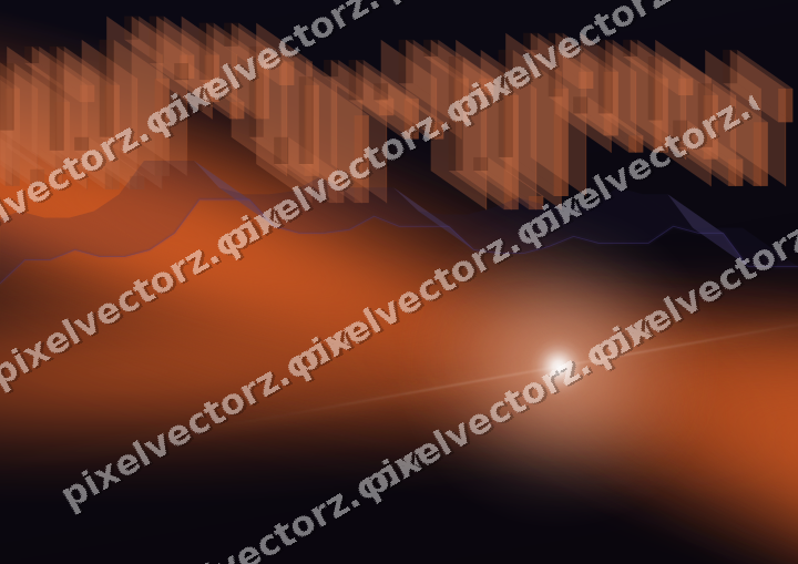 Glowing neon chart background in orange and blue