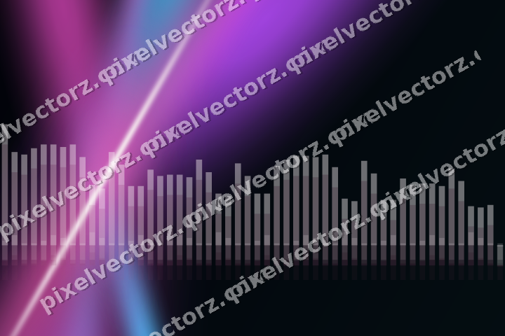 Glowing neon chart background in magenta and purple