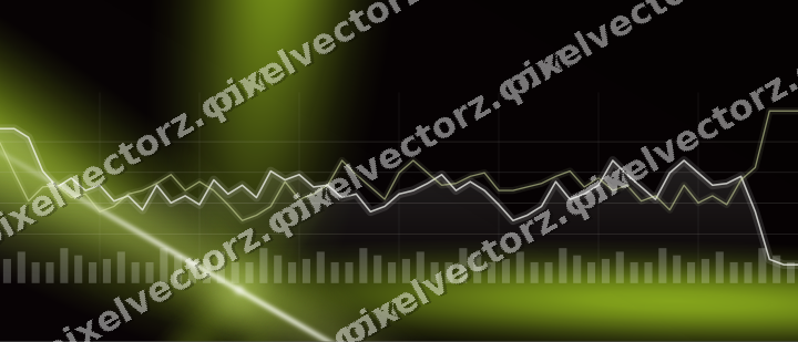 Glowing neon chart background in lime and pink