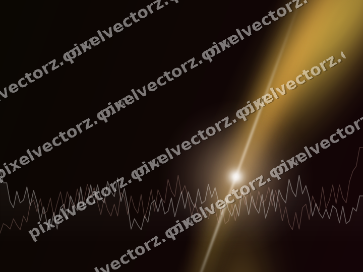 Glowing neon chart background in orange and amber