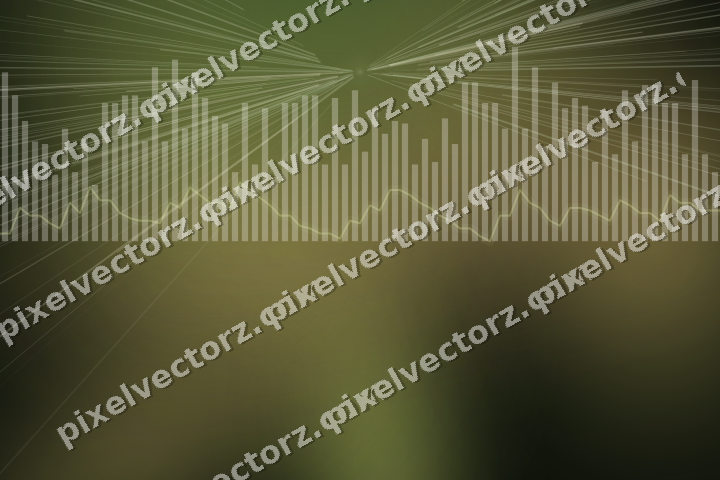 Glowing neon chart background in lime and yellow