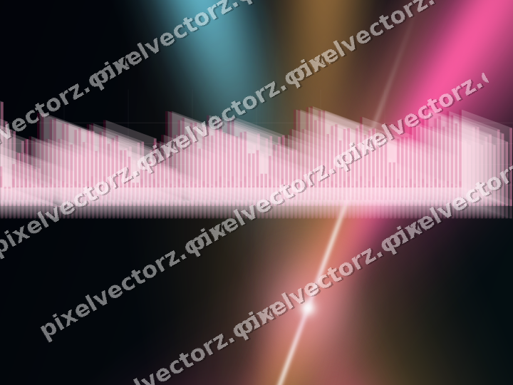 Glowing neon chart background in pink and cyan
