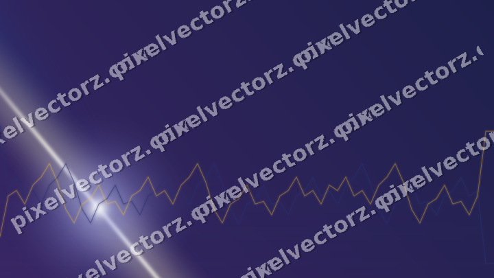 Glowing neon chart background in dark blue and amber