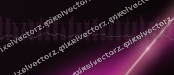 Glowing neon chart background in magenta and lime