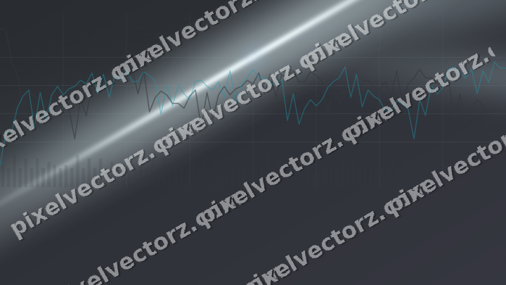 Glowing neon chart background in teal and pale cyan