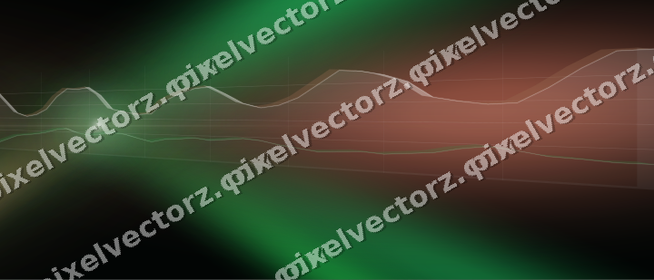 Glowing neon chart background in green and red