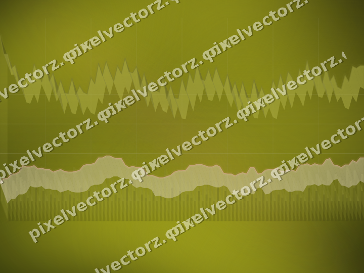 Glowing neon chart background in yellow and red