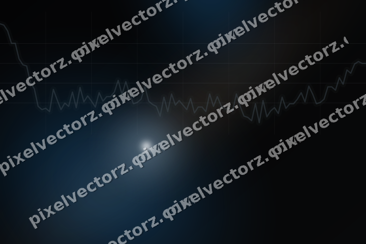 Glowing neon chart background in blue and orange