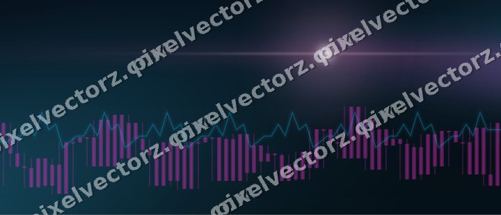 Glowing neon chart background in magenta and purple