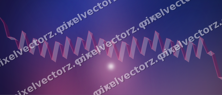Glowing neon chart background in pink and blue