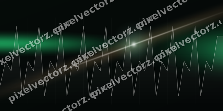 Glowing neon chart background in green and orange