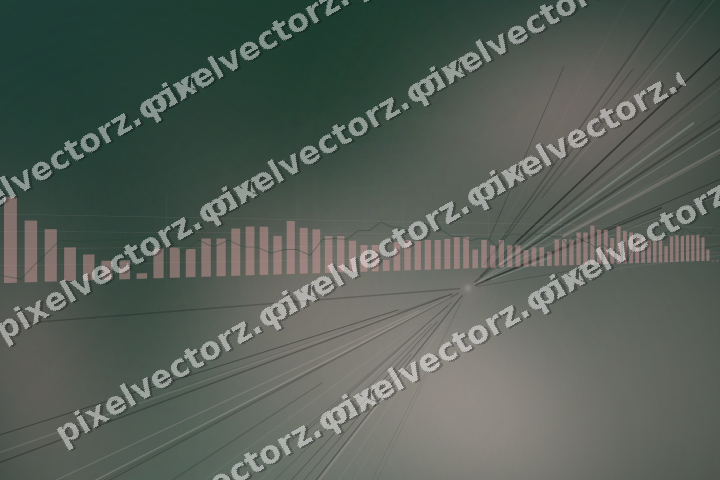 Glowing neon chart background in red and dark green