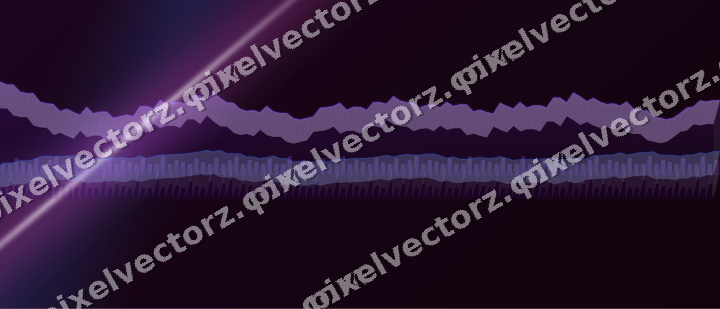 Glowing neon chart background in purple and blue