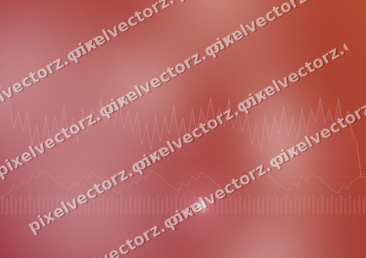 Glowing neon chart background in pale pink and pale red