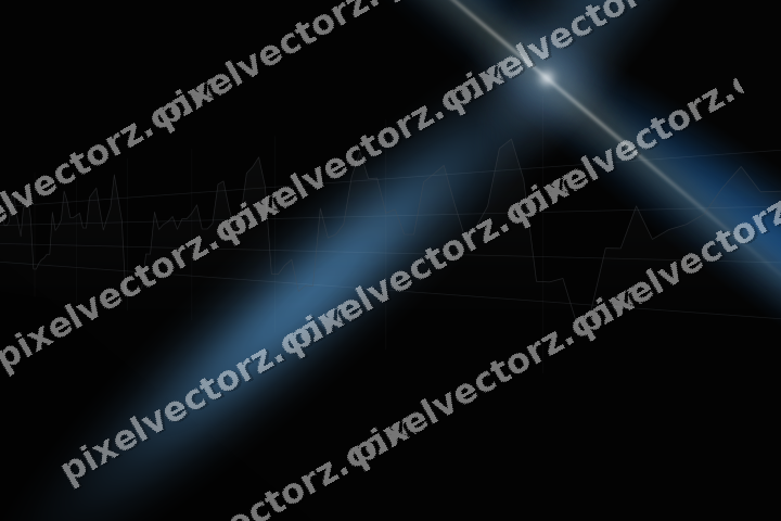 Glowing neon chart background in blue and amber