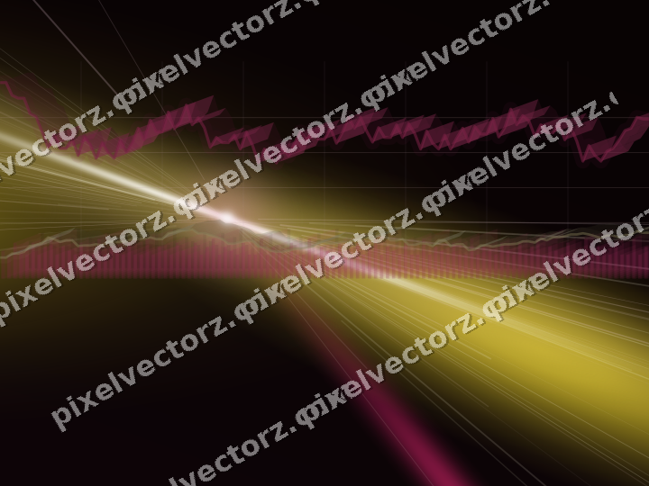 Glowing neon chart background in pink and yellow
