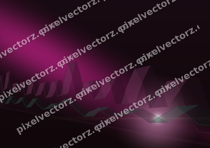 Glowing neon chart background in magenta and pink