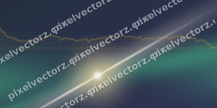 Glowing neon chart background in amber and green
