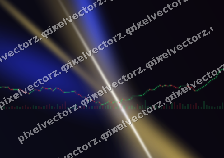 Leuchtender Neon Diagramm Hintergrund in Blau und Bernstein