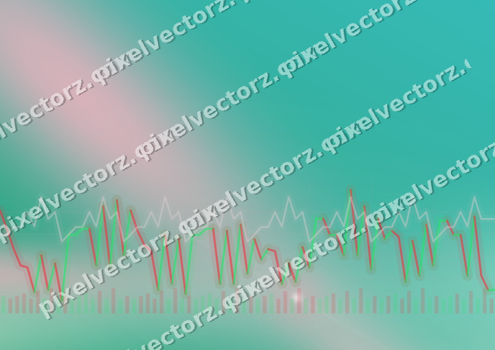 Glowing neon chart background in pale pink and pale amber