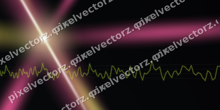 Glowing neon chart background in lime and amber