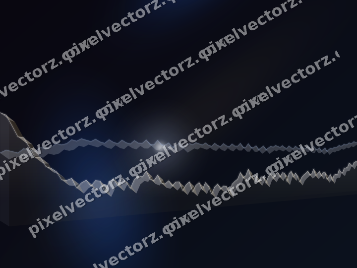 Glowing neon chart background in blue and amber